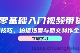 零基础入门视频带货：直播技巧、拍摄场景与图文制作全攻略