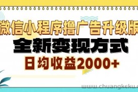 （13362期）微信小程序撸广告6.0升级玩法，全新变现方式，日均收益2000+