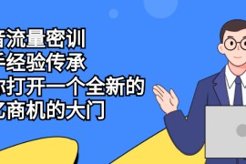 （2194期）抖音流量密训，高手经验传承，帮你打开一个全新的百亿商机的大门